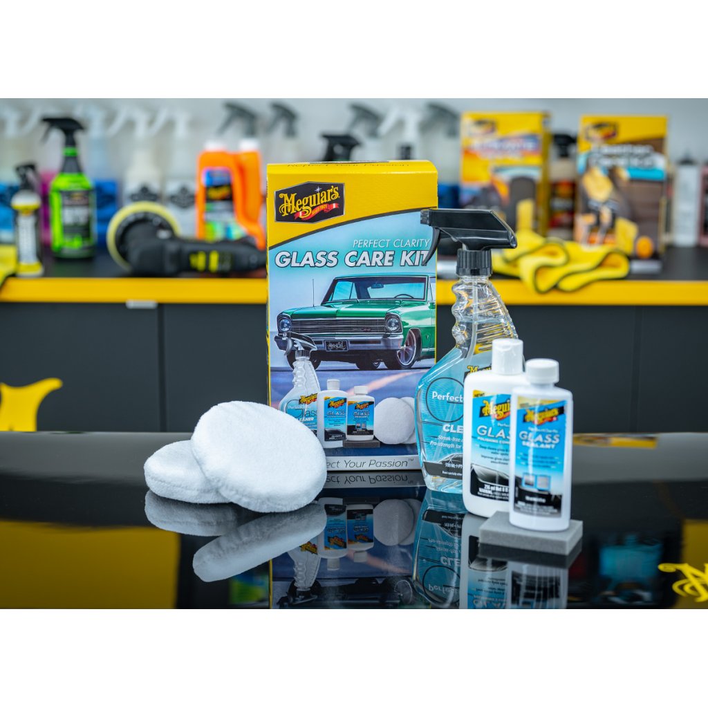 Meguiar's Perfect Clarity Glass Care Kit - sada na kompletní péči, leštění a ochranu skleněných povrchů