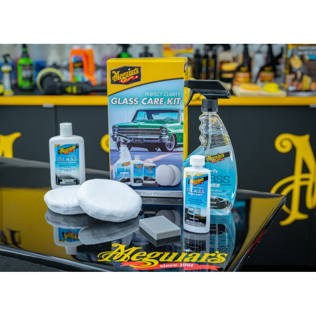Meguiar's Perfect Clarity Glass Care Kit - sada na kompletní péči, leštění a ochranu skleněných povrchů