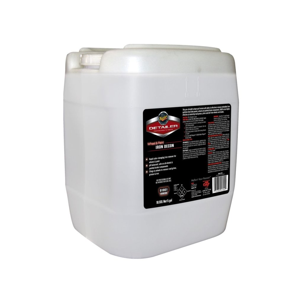 Meguiar's Professional Wheel & Paint IRON DECON - pH neutrální čistič disků s přebarvováním do ruda + chemická dekontaminace karoserie, 18,93 l