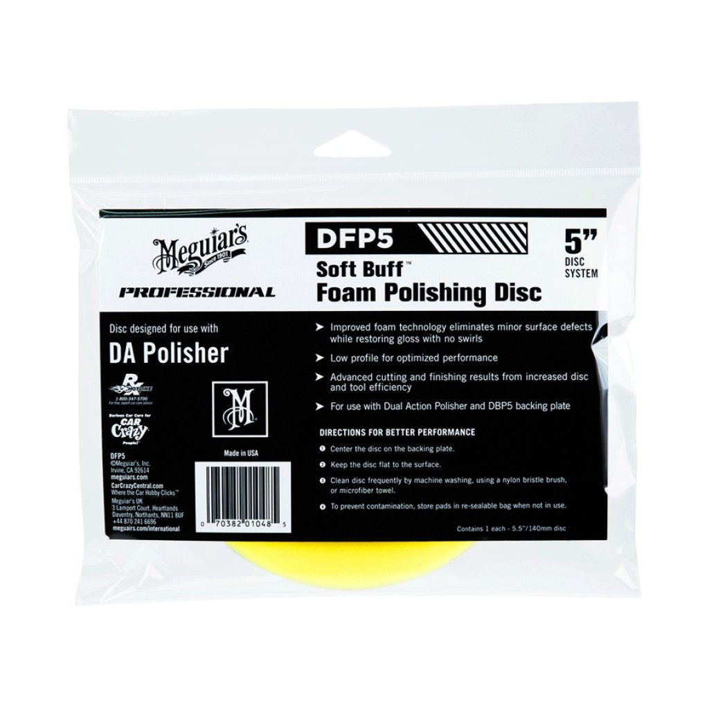 Meguiar's Soft Buff Foam Polishing Disc 5" - lešticí kotouč pro DA leštičku (střední), 5palcový
