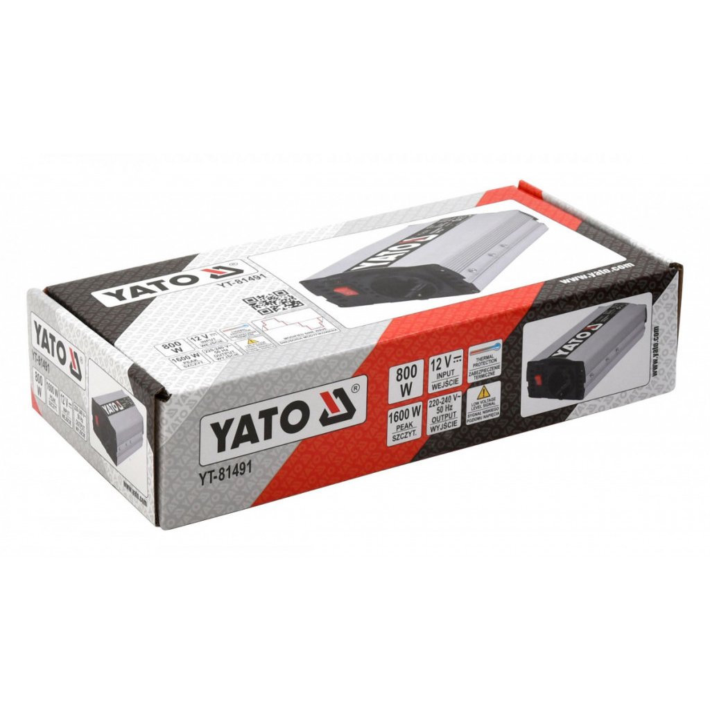 Měnič napětí 12/230V 800W - YT-81491
