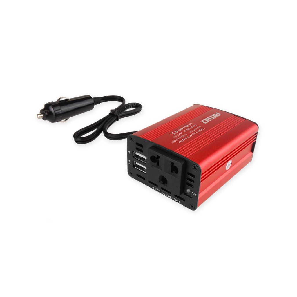 Měnič napětí AMiO 12V/230V, 150W/300W 2xUSB, 02468