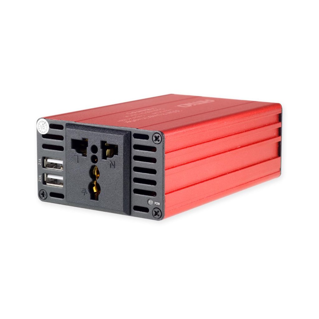 Měnič napětí AMiO 12V/230V, 300W/600W 2xUSB, 02470