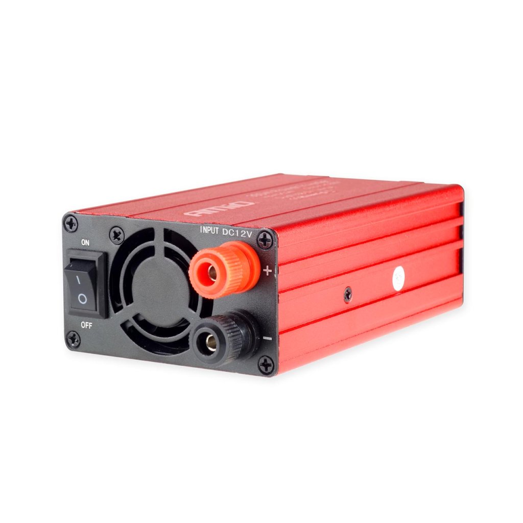 Měnič napětí AMiO 12V/230V, 300W/600W 2xUSB, 02470