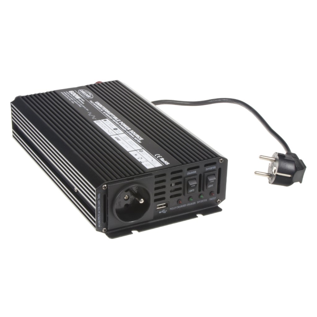 Měnič napětí UPS 600W 12/230V + nabíječka 12V/10A