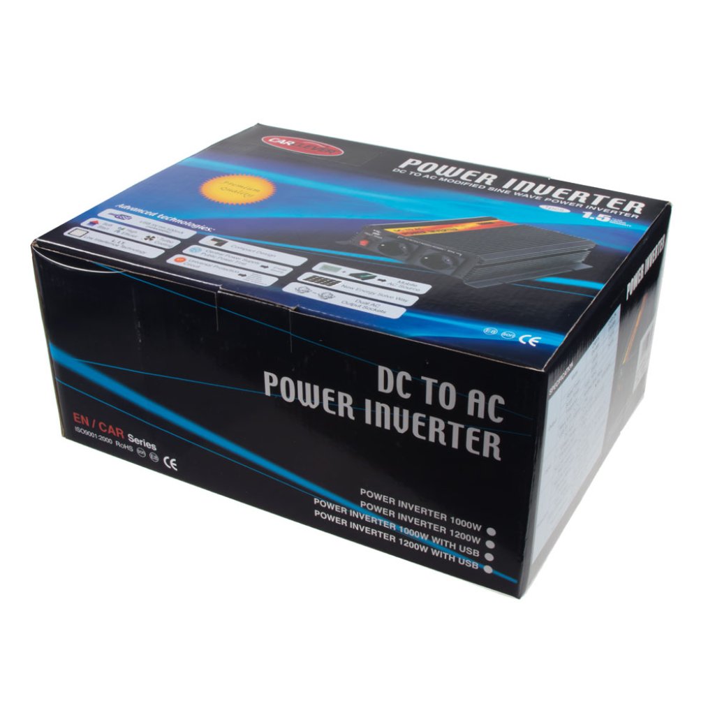 Měnič napětí z 12/230V + USB, 1200W