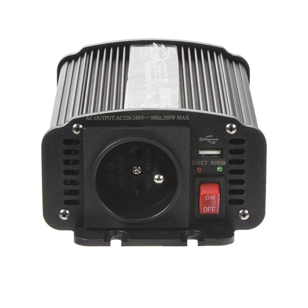 Měnič napětí z 12/230V + USB, 300W