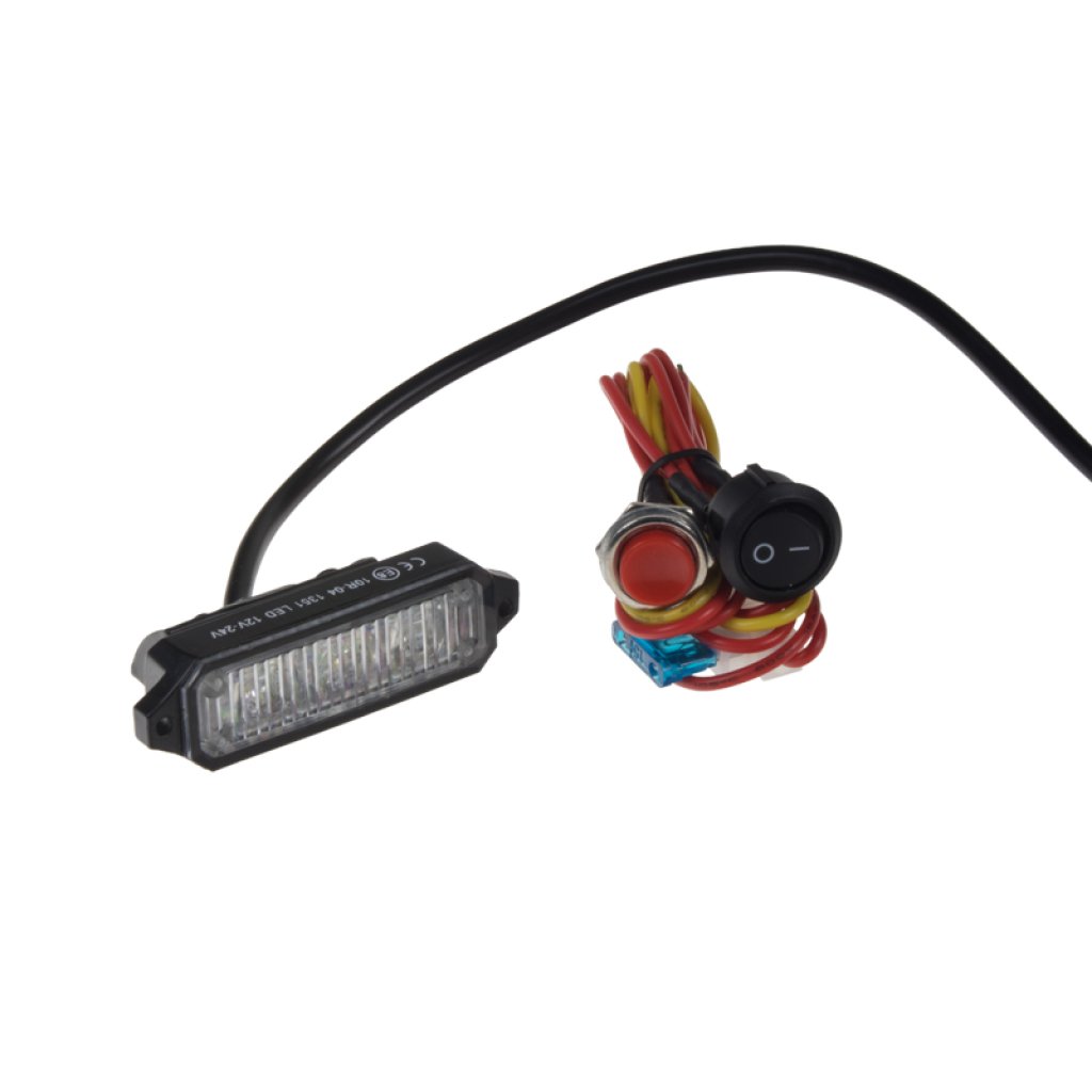 MINI PREDATOR 3x1W LED, 12-24V, modrý, ECE R10