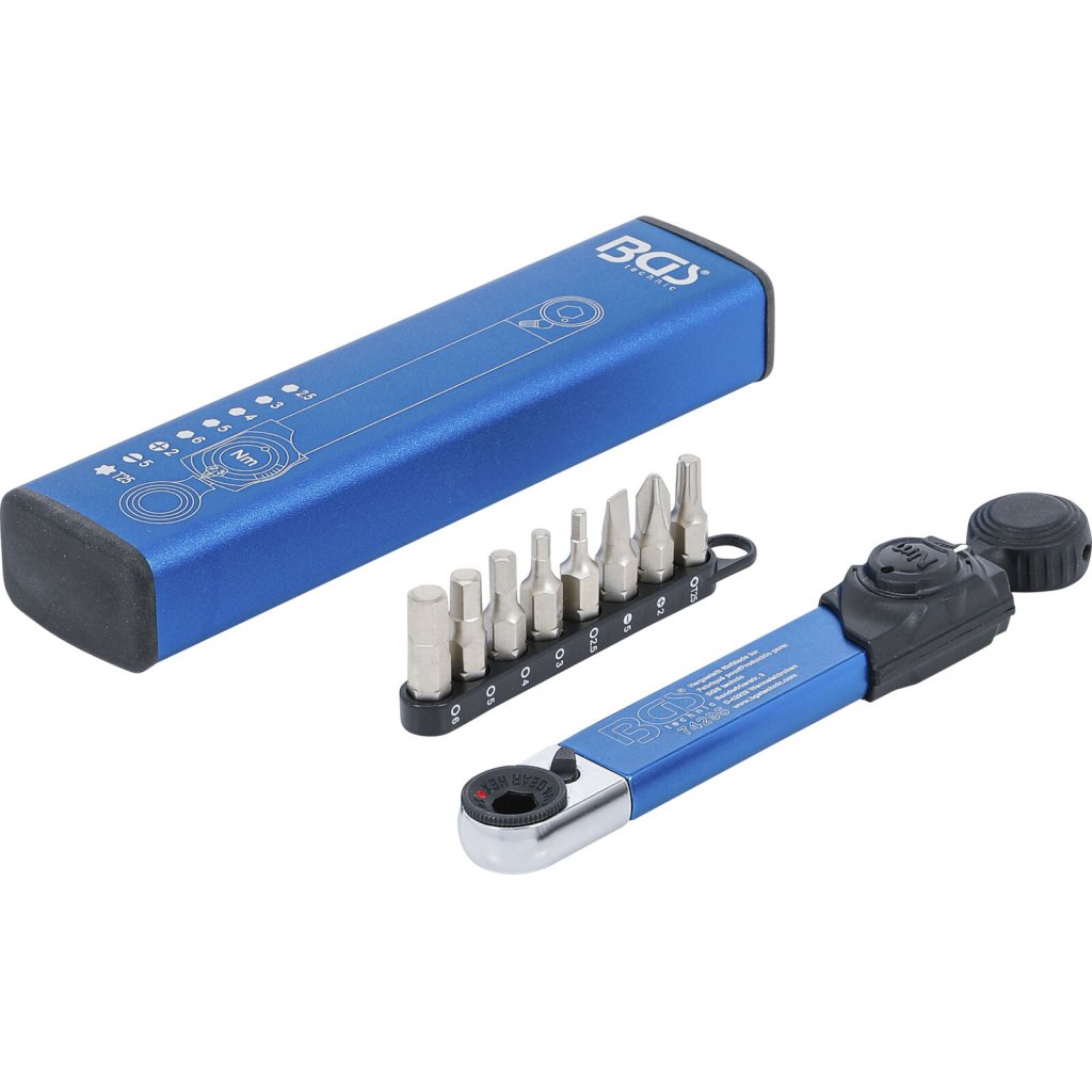 Momentový klíč s bity, 1/4", 2 - 10 Nm - BGS 74295