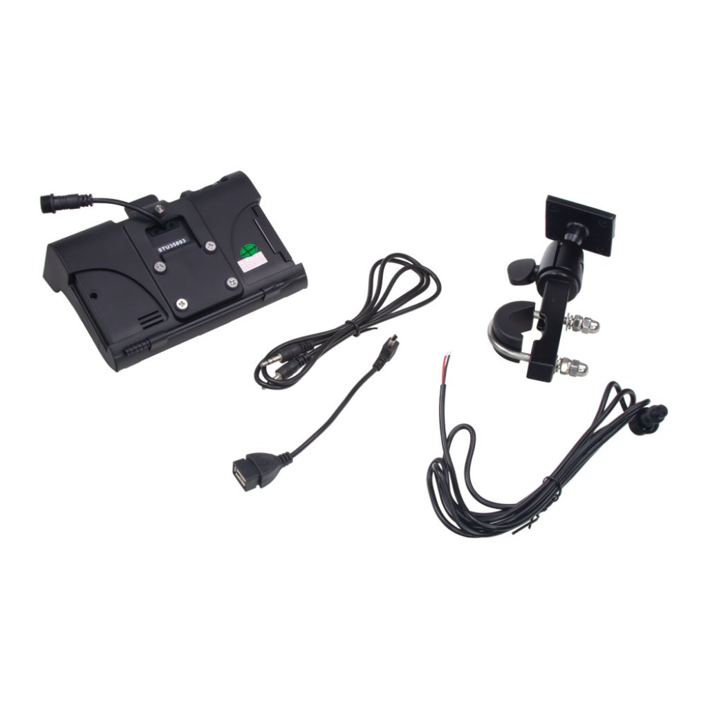 Monitor 5" na motocykl s Apple CarPlay, Android auto, Bluetooth, mini USB, micro SD