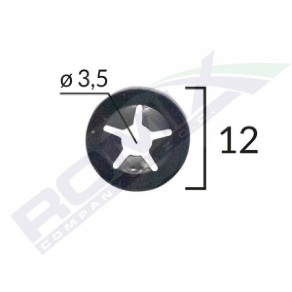 Montážní plíšek uni. 4mm ( balení 25ks)