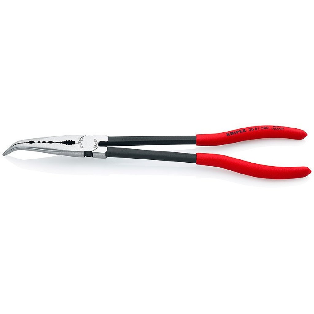 Montážní zahnuté půlkulaté kleště 280 mm Knipex extra dlouhé - 2881280