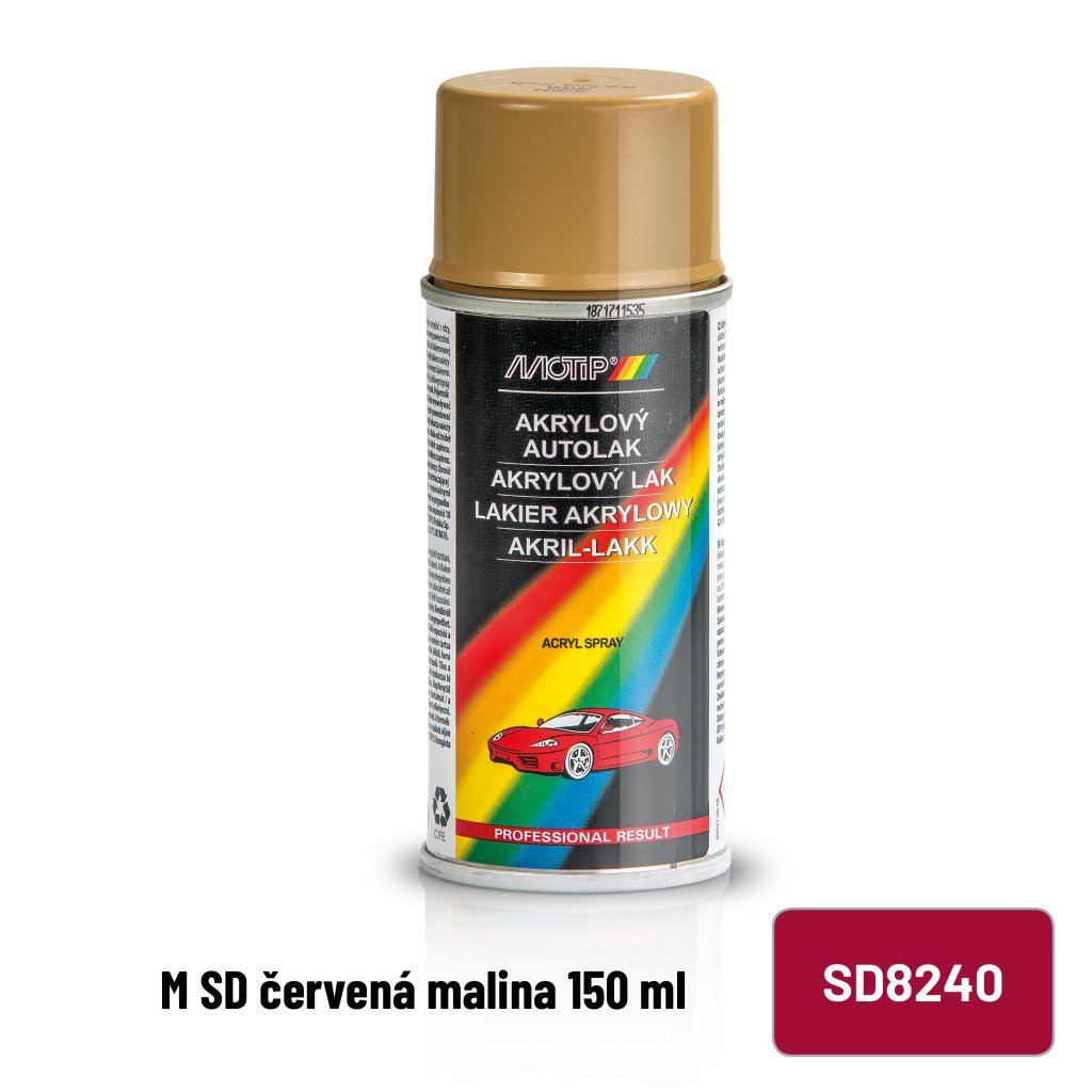 Motip Barva Škoda červená malina 150ml