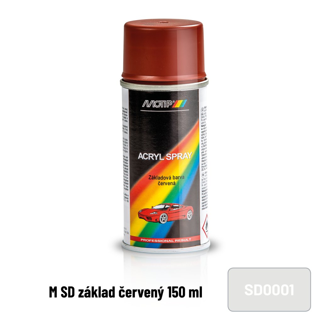 Motip Barva Škoda základ červený 150ml