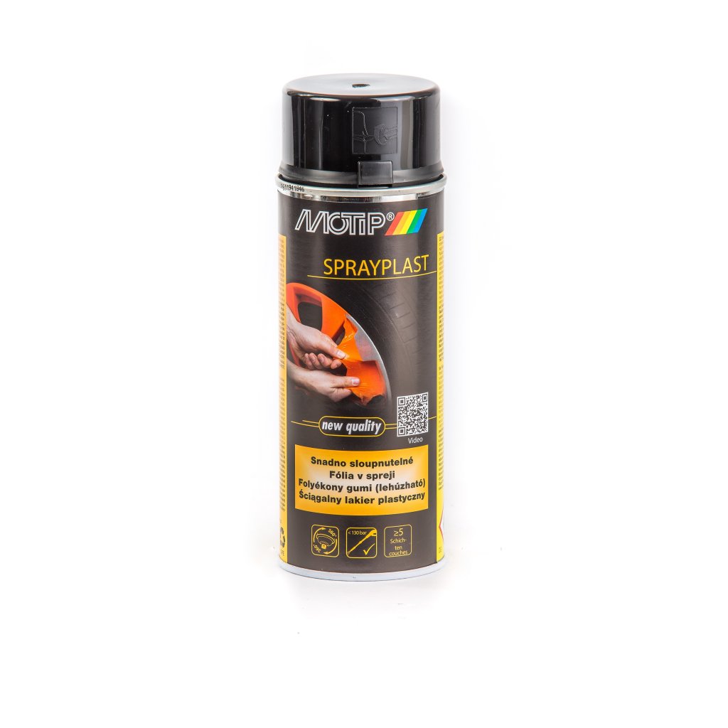 Motip Sprayplast černý saténový lesk 400ml