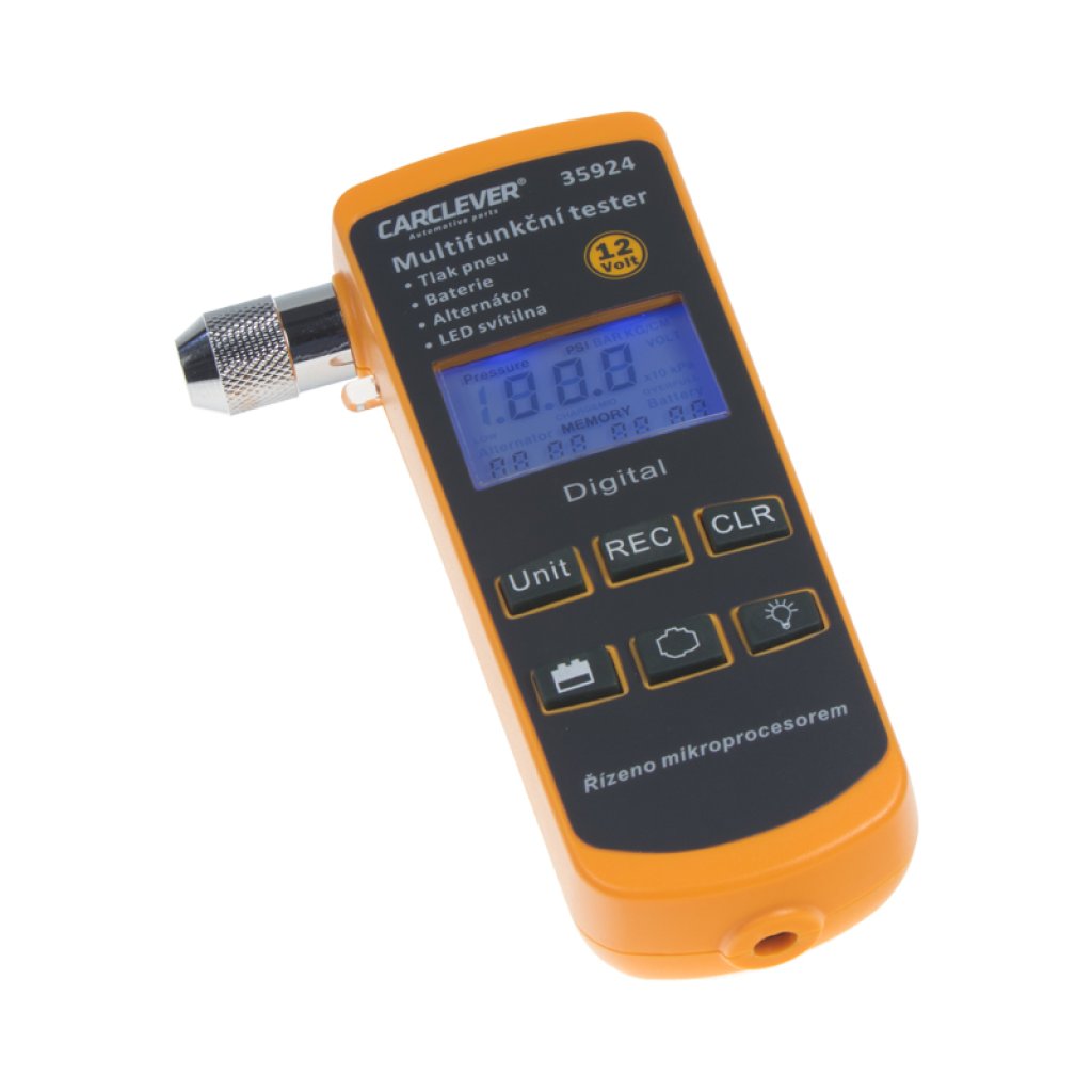 MULTI tester 4v1 TPMS/baterie/nabíjení/lampička