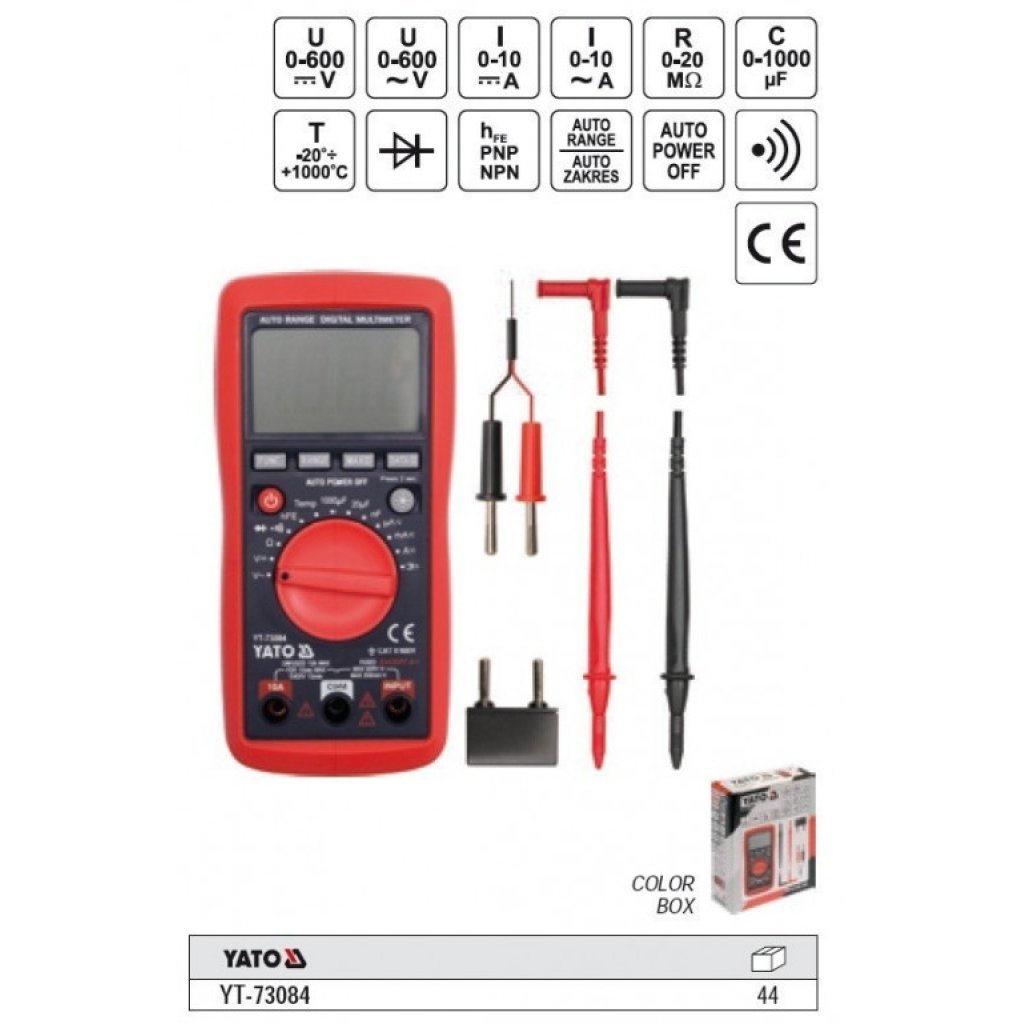 Multimetr digitální YATO YT-73084