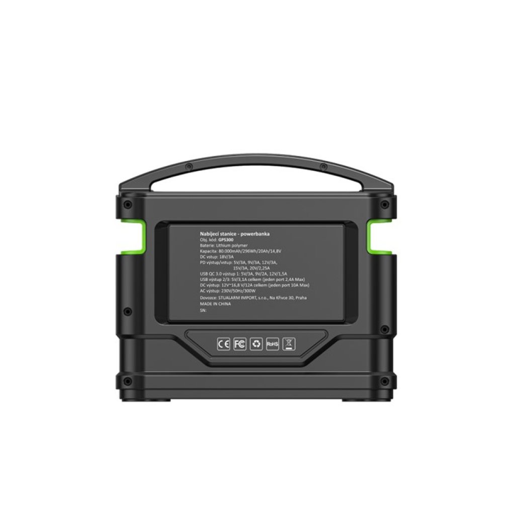 Nabíjecí stanice CARCLEVER - powerbanka, 80.000mAh, AC-300W