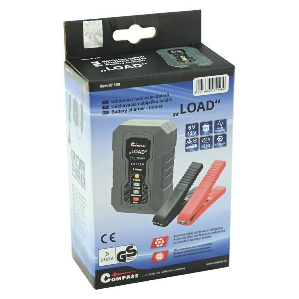 Nabíječka akumulátoru LOAD udržovací 1Amp 6/12V, 07150