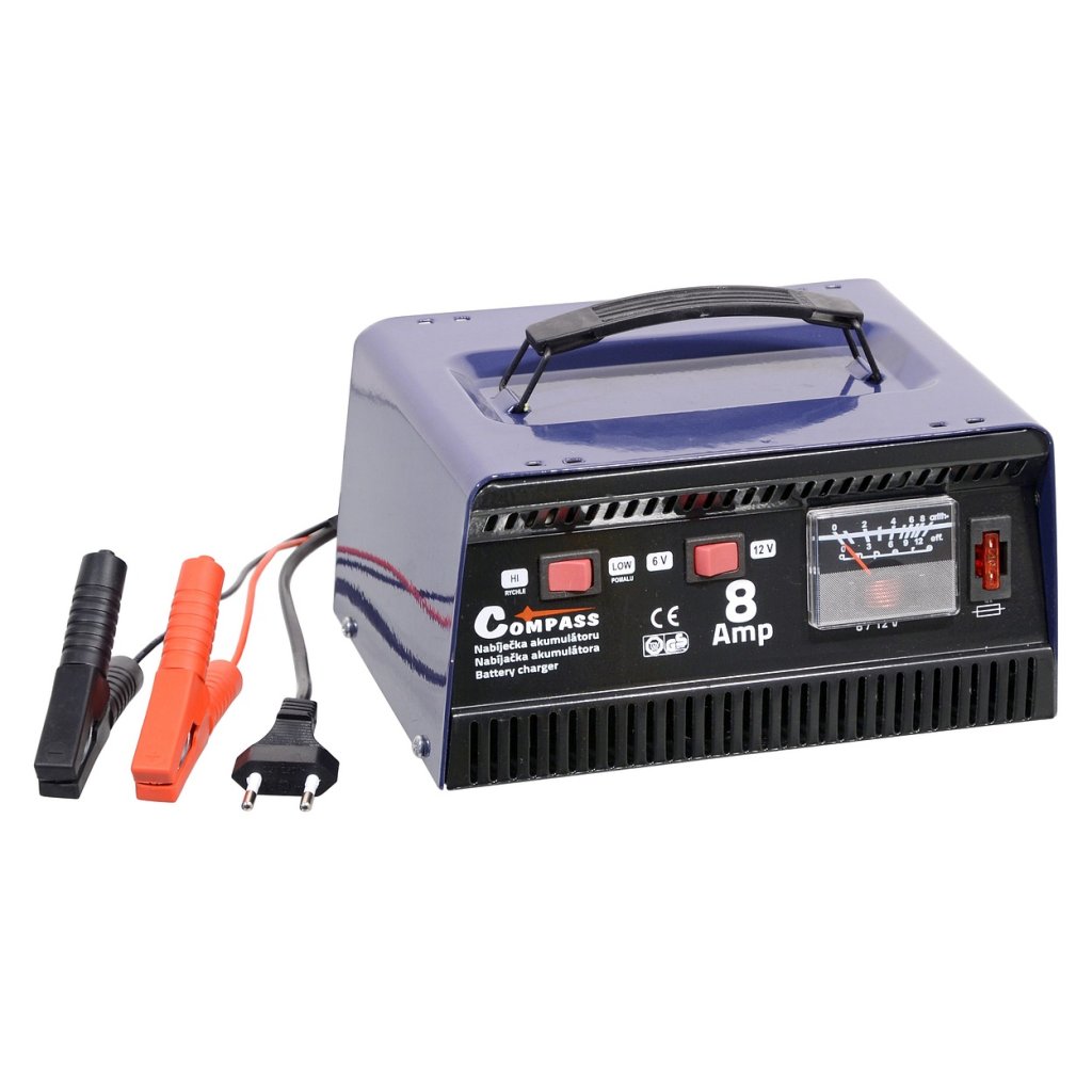Nabíječka autobaterií 8Amp 6/12V TUV/GS METALLIC, 07148