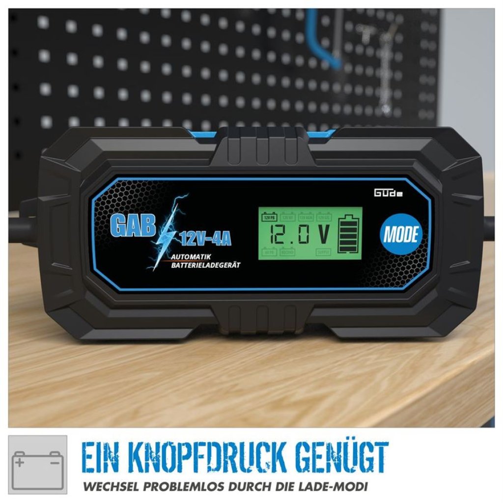 Nabíječka baterií Güde GAB 12V/6V-4A, 4-120 Ah - GU85145