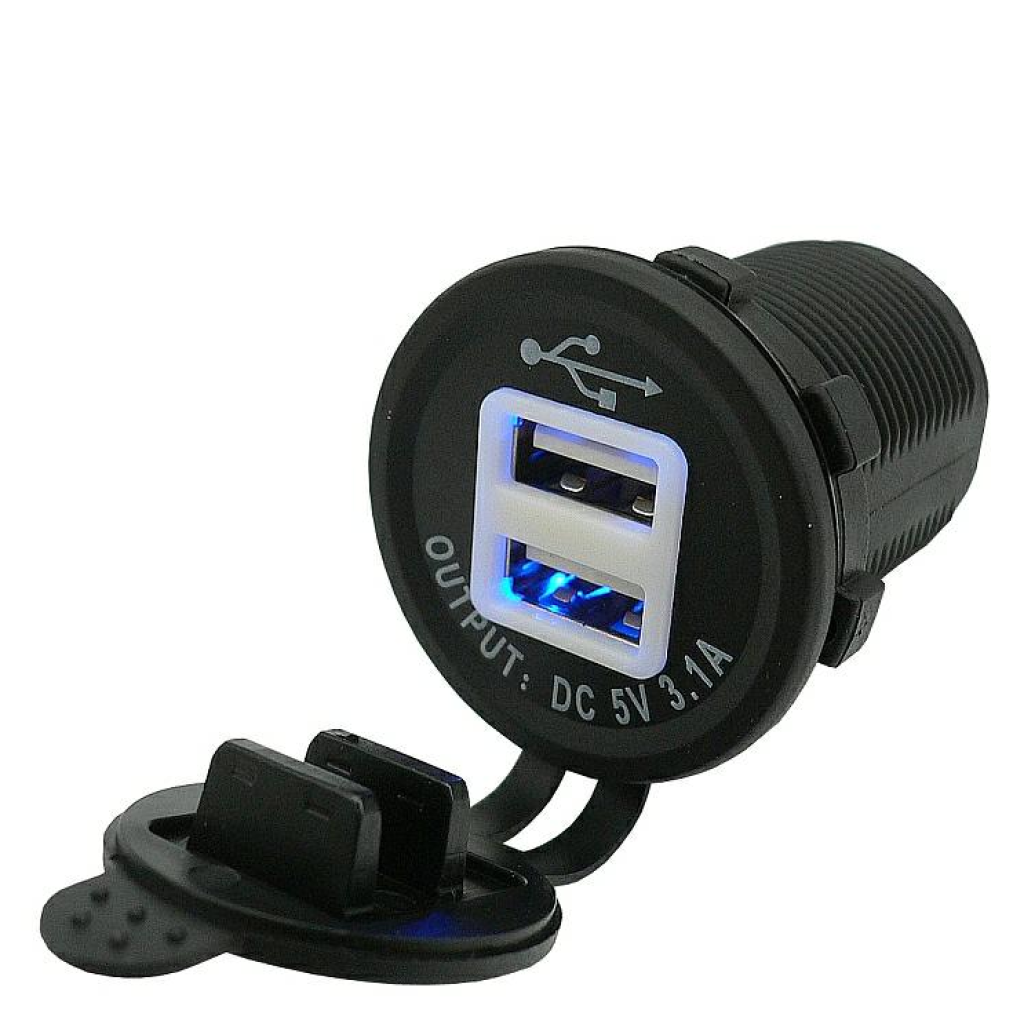 Nabíječka BONET 12/24V, 2x USB výstupem, 3100mA, 42558
