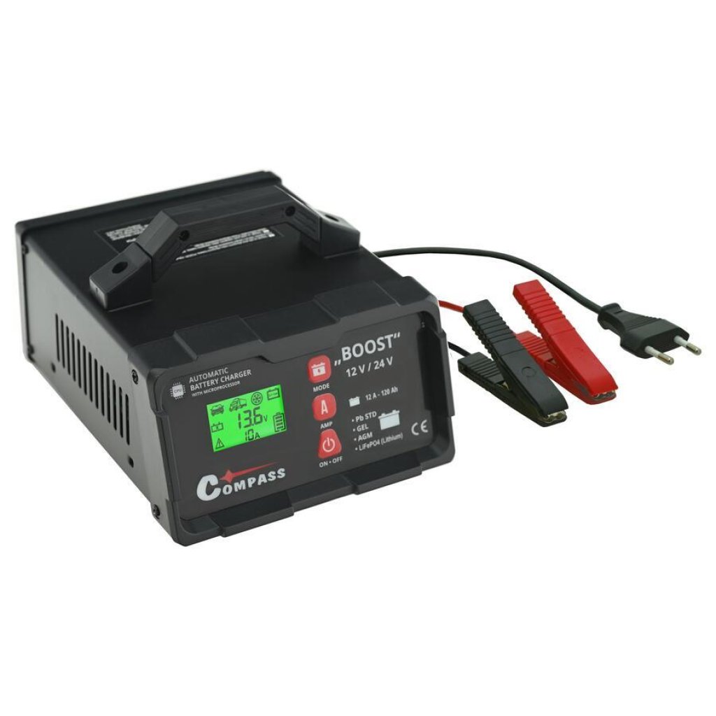 Nabíječka BOOST 10Amp microprocesor 12/24V PB/GEL/AGM/LiFePO4, 07139