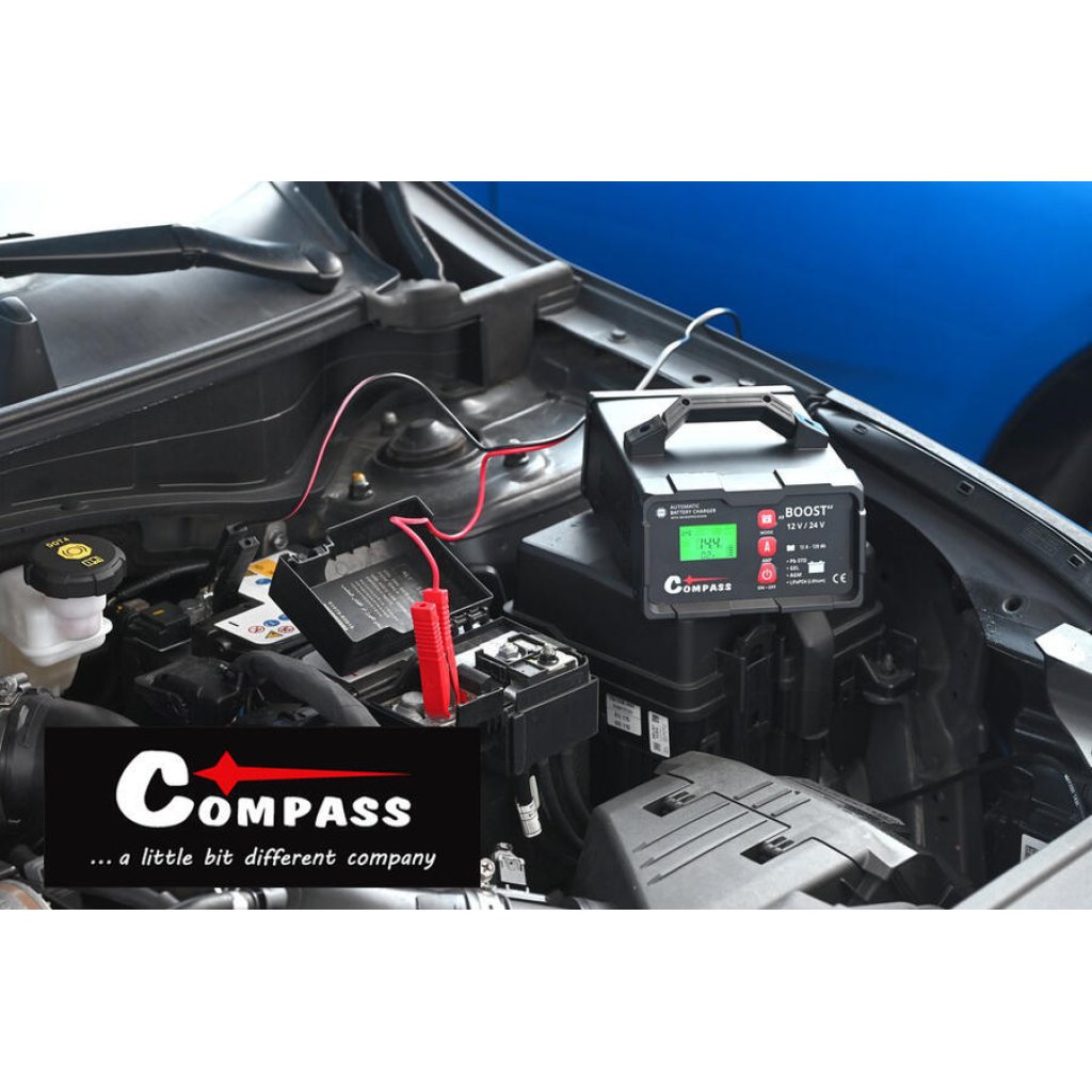 Nabíječka BOOST 10Amp microprocesor 12/24V PB/GEL/AGM/LiFePO4, 07139