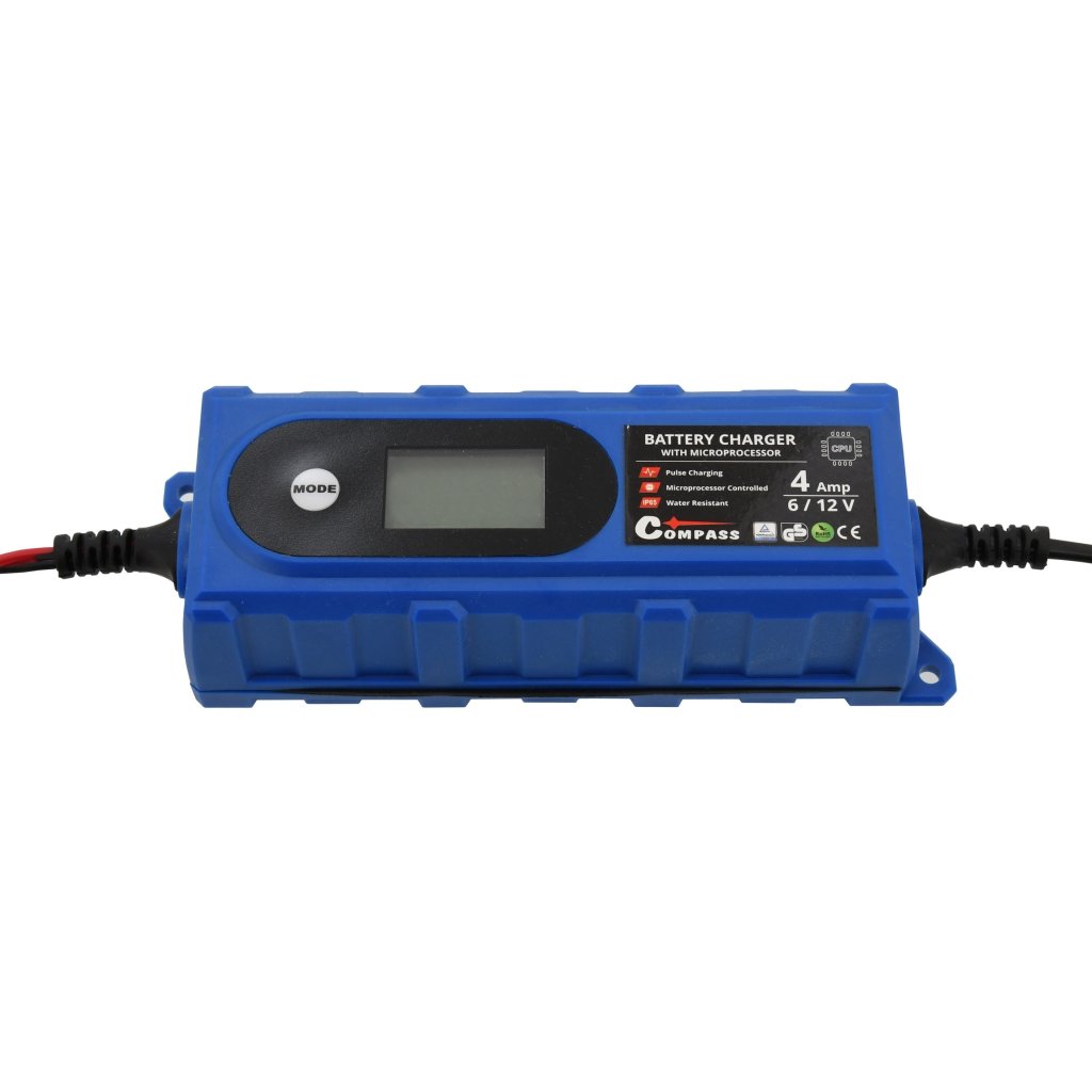 Nabíječka mikroprocesor 4Amp 6/12V Pb/GEL LCD display, 07146