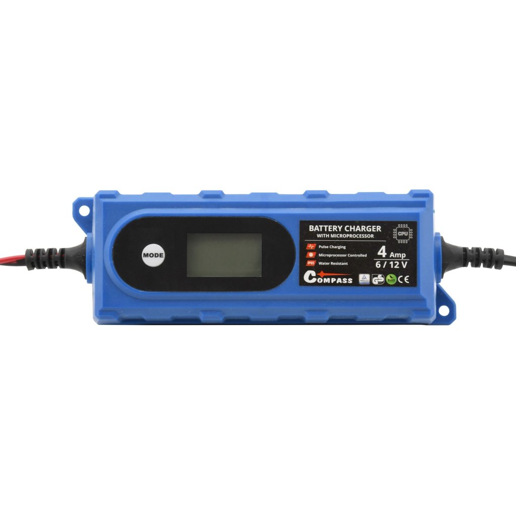 Nabíječka mikroprocesor 4Amp 6/12V Pb/GEL LCD display, 07146
