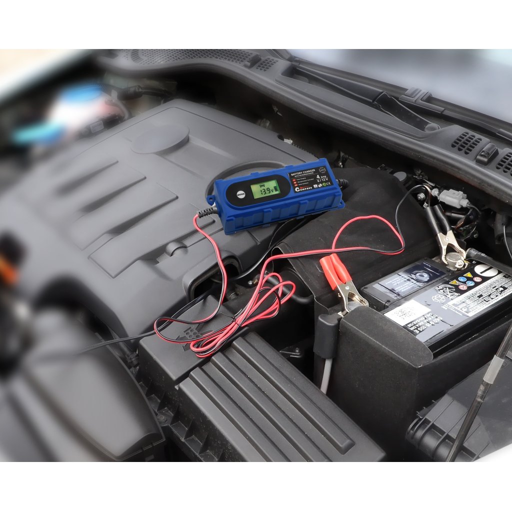 Nabíječka mikroprocesor 4Amp 6/12V Pb/GEL LCD display, 07146