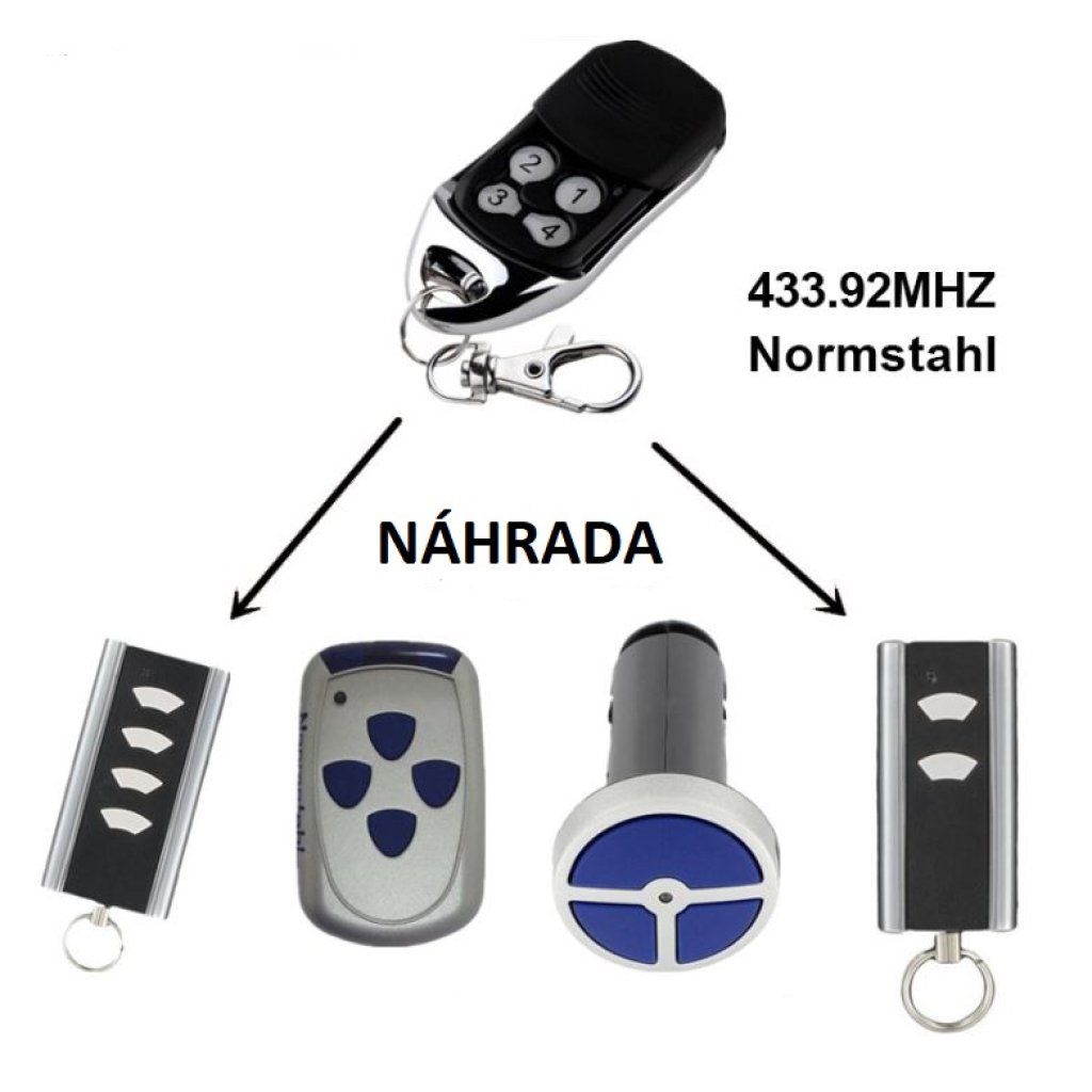 Náhrada dálkového ovladače Normstahl 433,92 Mhz