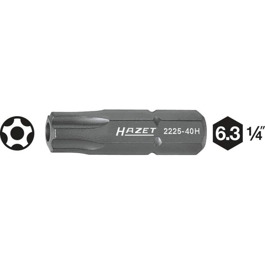 Nástavce (bity) s profilem pěticípé hvězdy 2225-30H Hazet