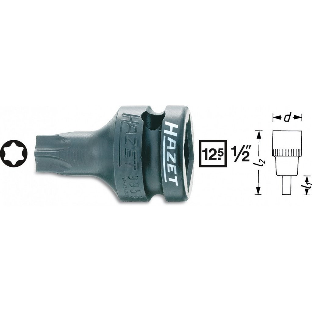 Nástrčná hlavice silová TORX® 1/2" 995S-T40 Hazet - HA047680
