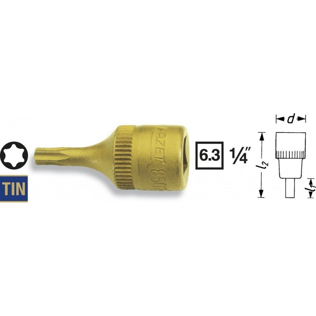 Nástrčná hlavice TORX® 1/4" 8502-T10 Hazet - HA036967