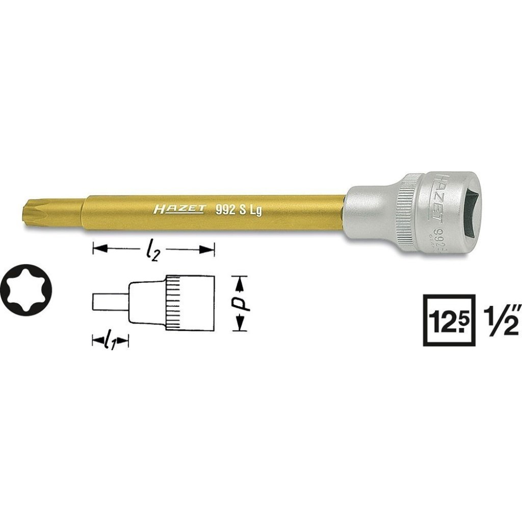 Nástrčná hlavice TORX pro čerpadla chladící kapaliny 992SLg-T30