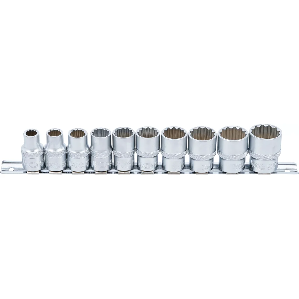 Nástrčné hlavice dvanáctihranné 1/2", 10 kusů, BGS - B9114