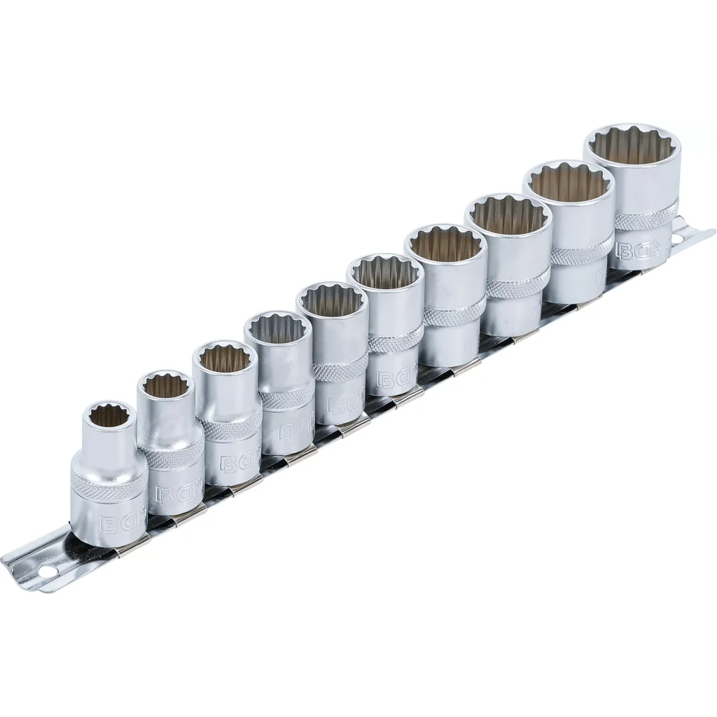 Nástrčné hlavice dvanáctihranné 1/2", 10 kusů, BGS - B9114