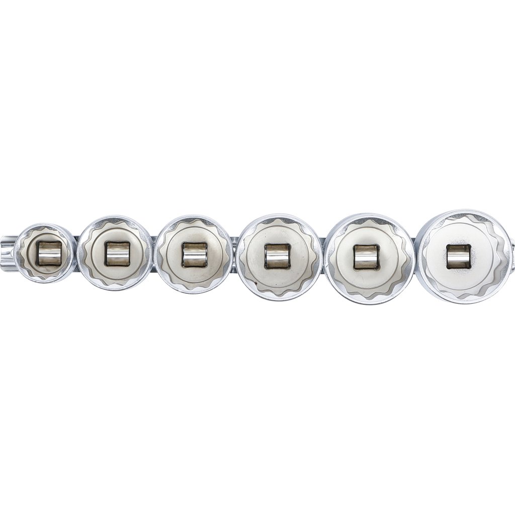 Nástrčné klíče, dvanáctihranné, 1/2 ", 6 ks, 24 - 38 mm - B70102
