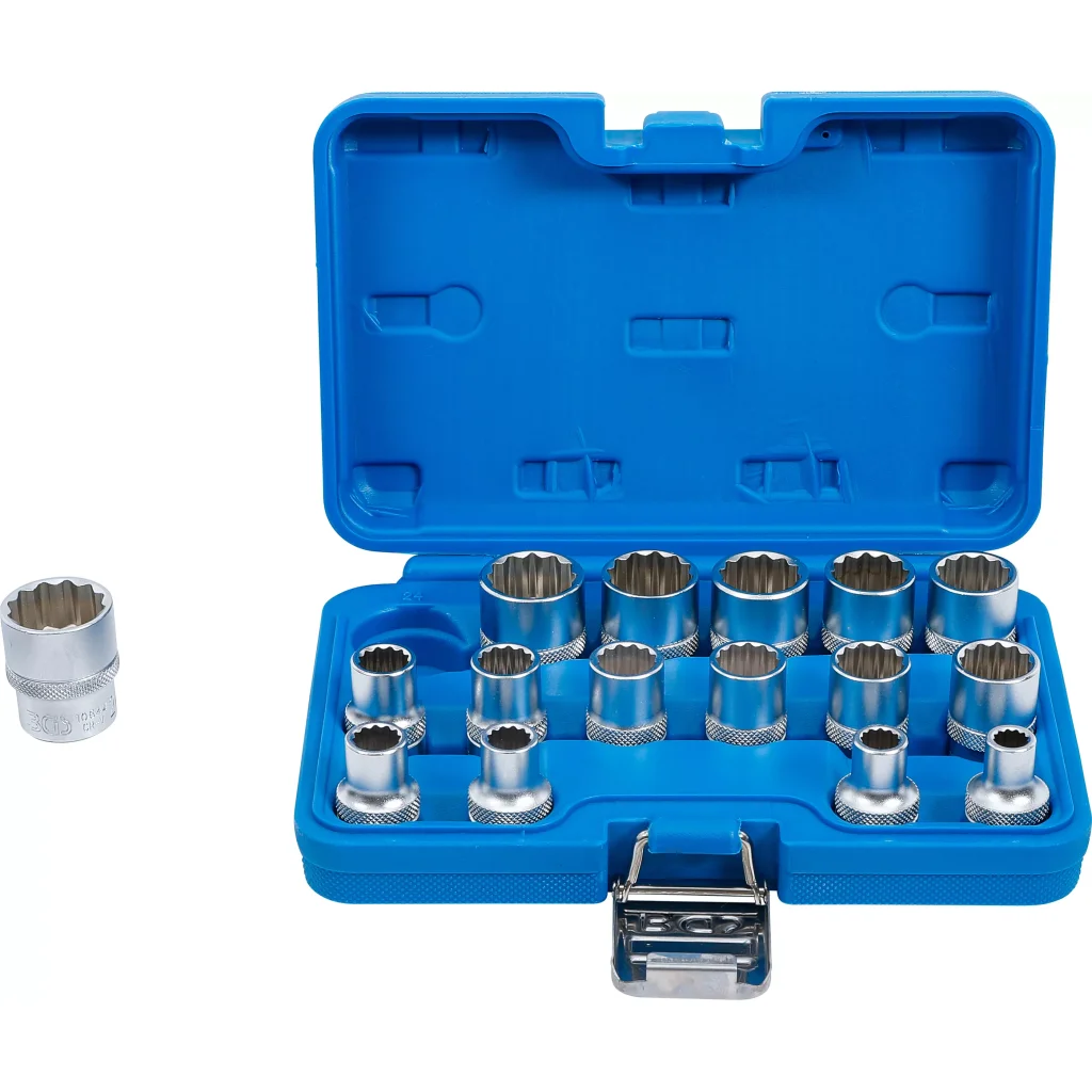 Nástrčné klíče, dvanáctihranné, 1/2", 8 - 24 mm, 16 ks - B2226