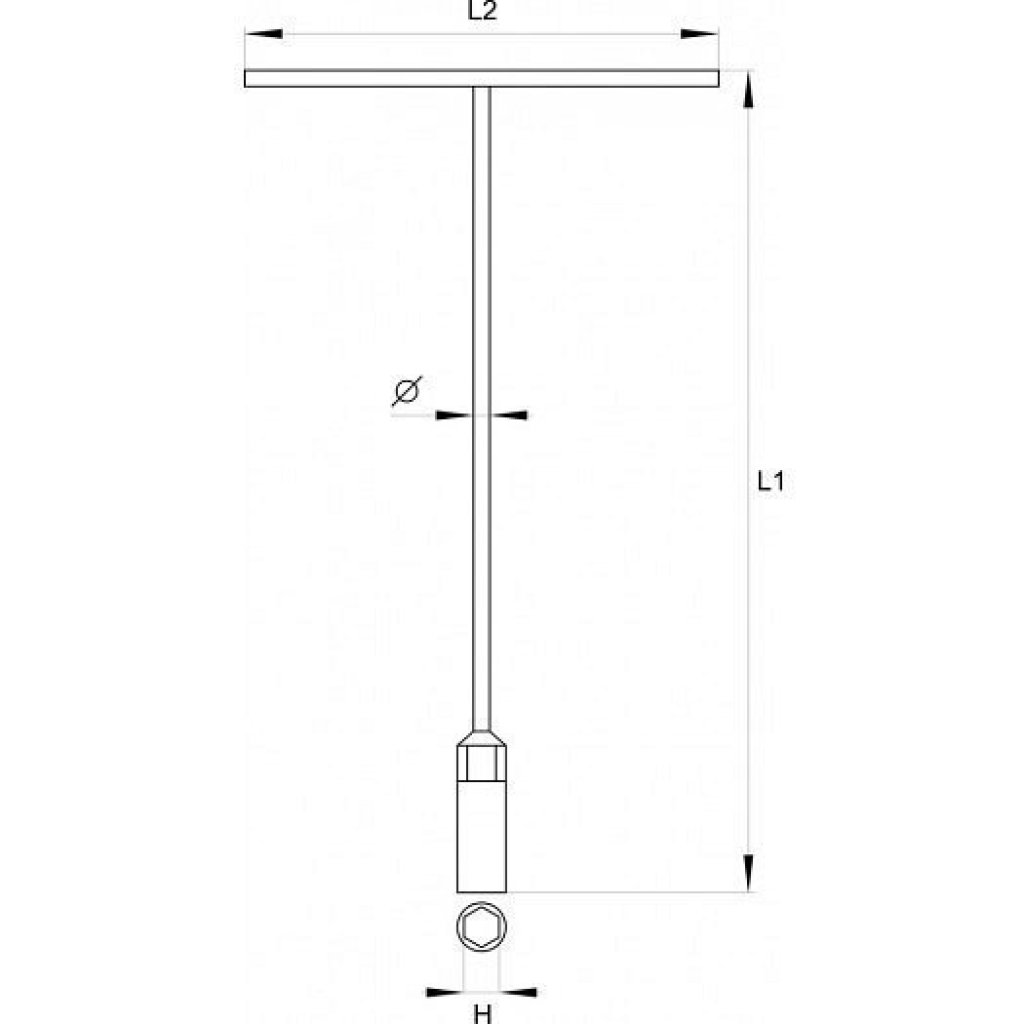 Nástrčný klíč 10 mm typ "T" - YT-1573