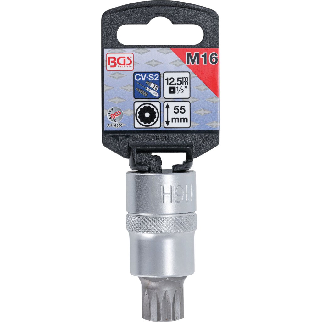 Nástrčný klíč, dvanáctihranný XZN, 1/2", MT16 - B4356