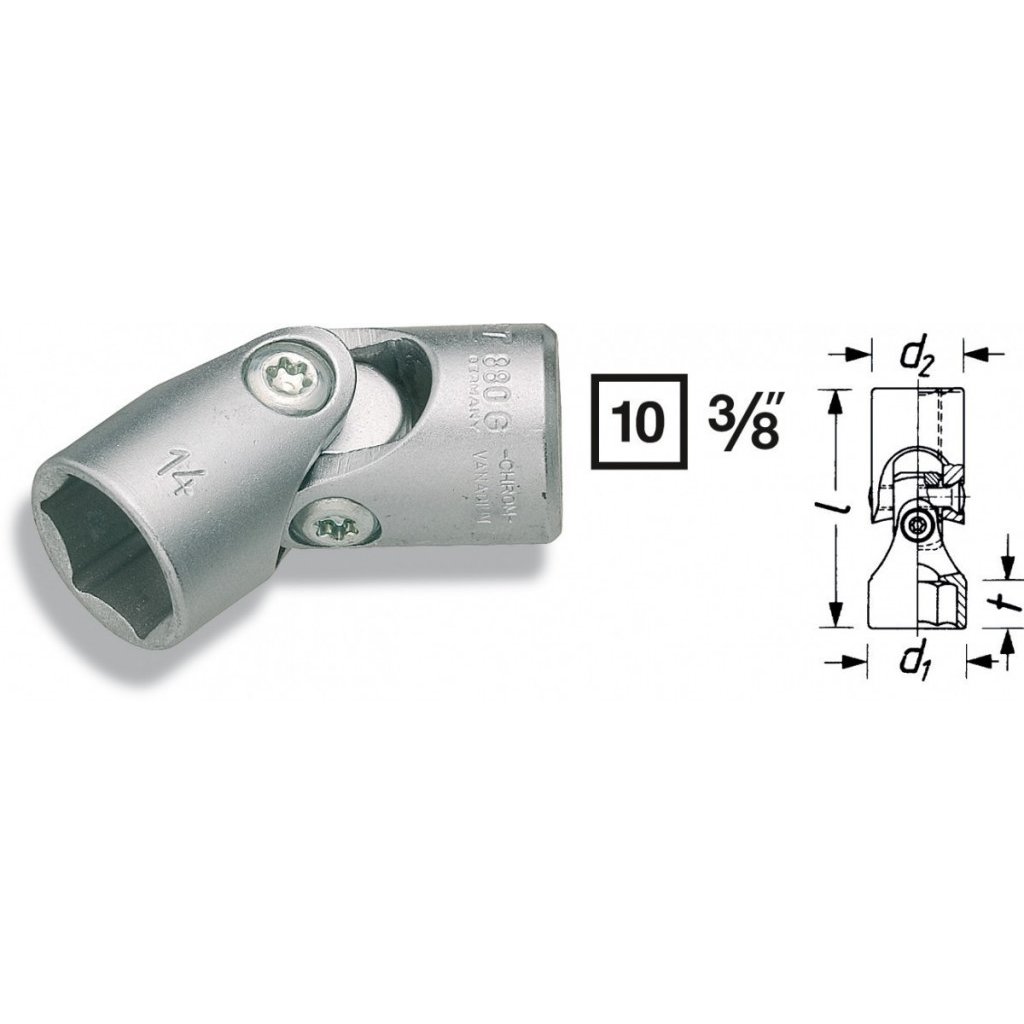 Nástrčný klíč s kloubem 6-hr. 3/8" Hazet 880G-12 - HA040445