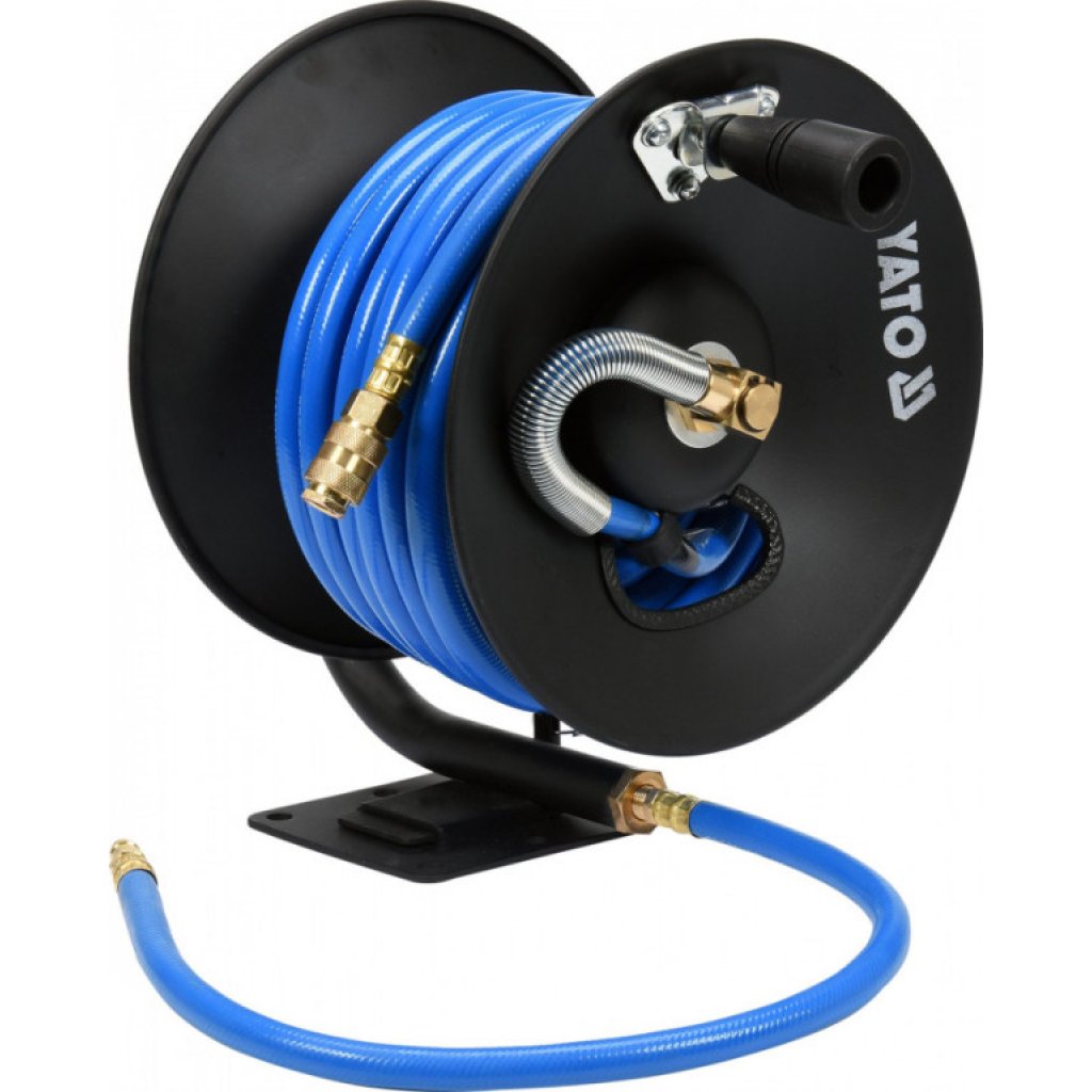 Navíjecí buben s hadicí na stlačený vzduch PVC 15m, průměr 10mm - YT-24240