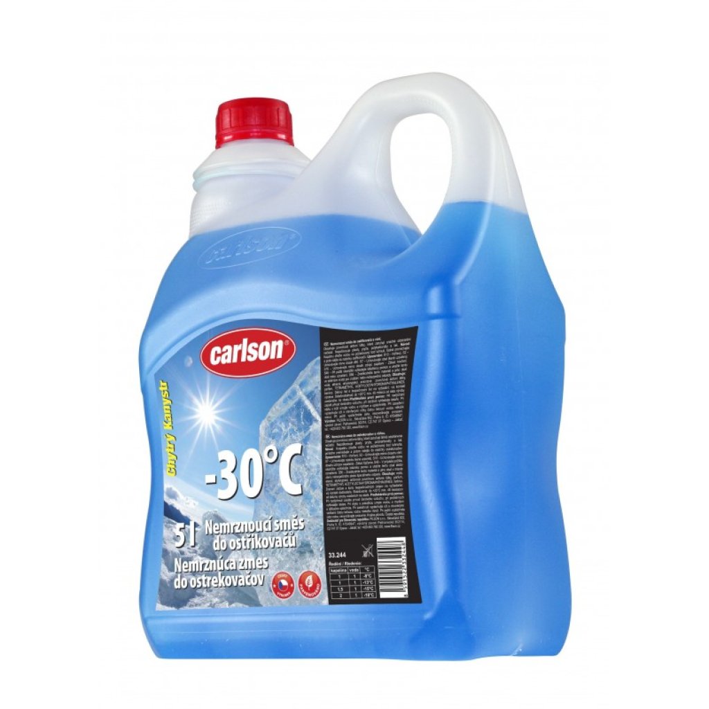 Nemrznoucí směs do ostřikovačů CARLSON -30°C 5L smart nálevka, 33.244