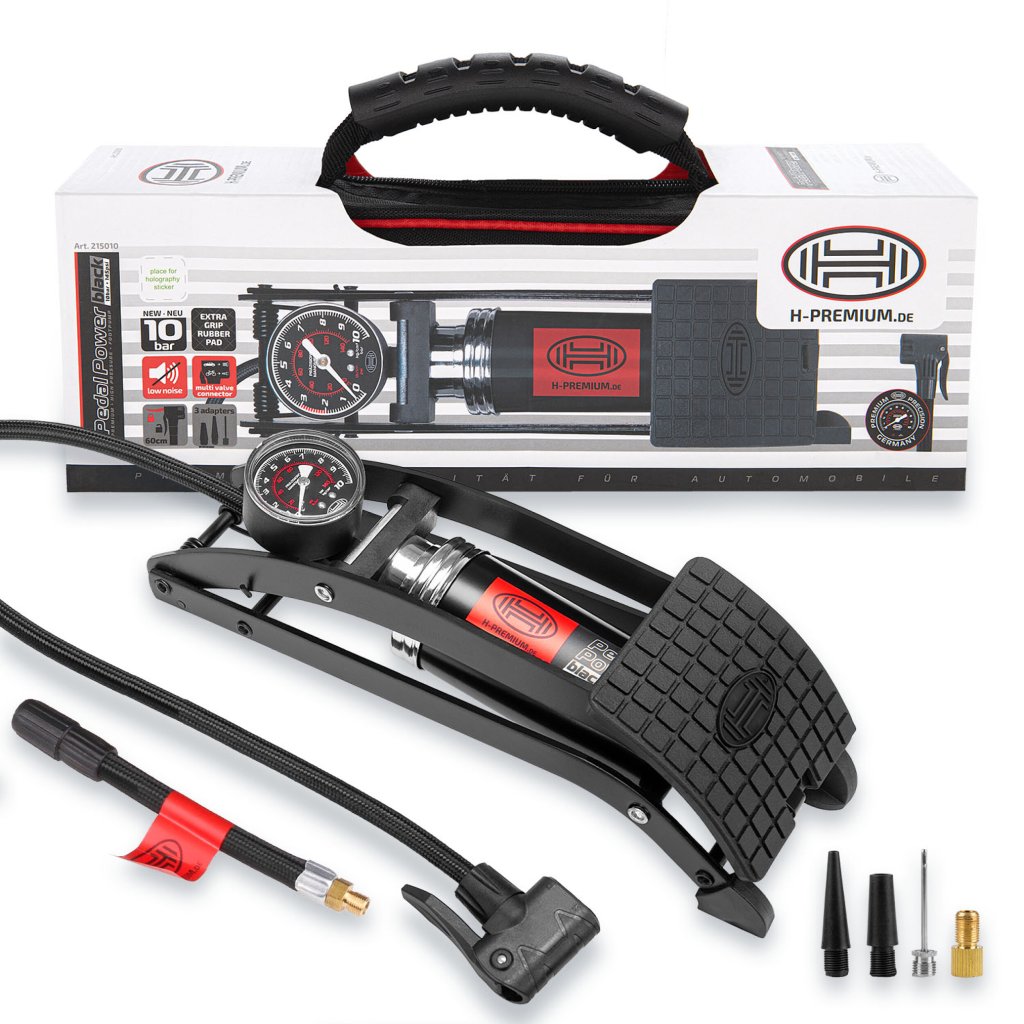 Nožní pumpička jednopístová s manometrem 7 BAR HEYNER PEDAL MAX PRO, 215000