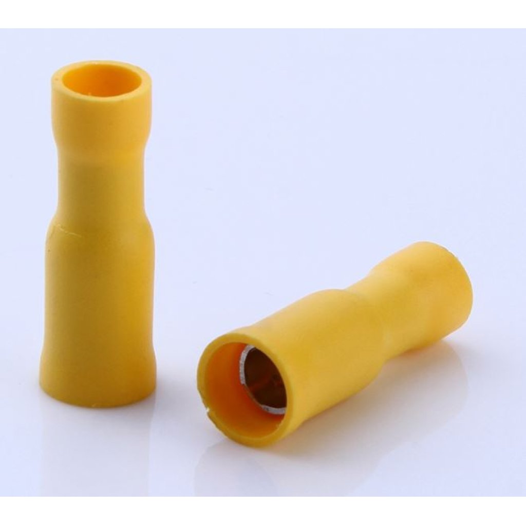 Objímka kruhová 5,0 mm žlutá, 100 ks