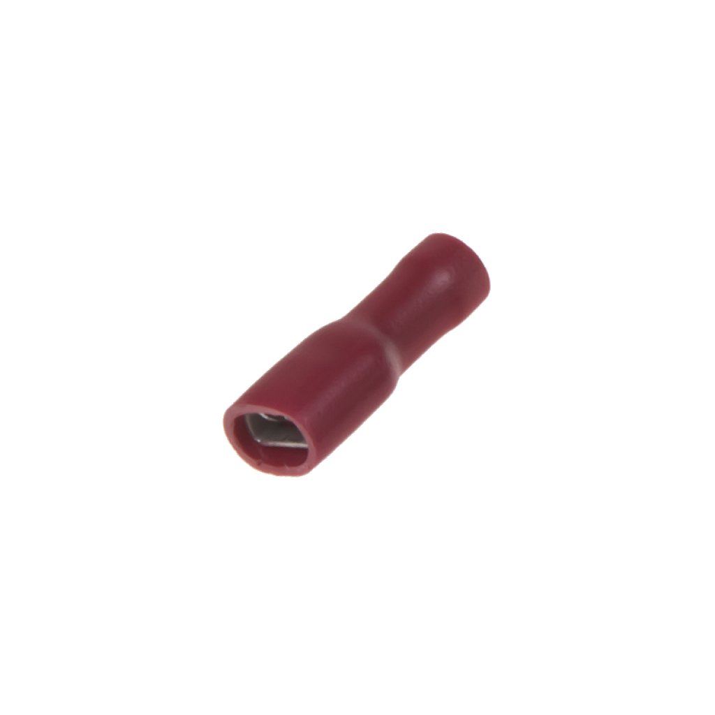 Objímka plochá izolovaná 4,8 mm červená, 100 ks