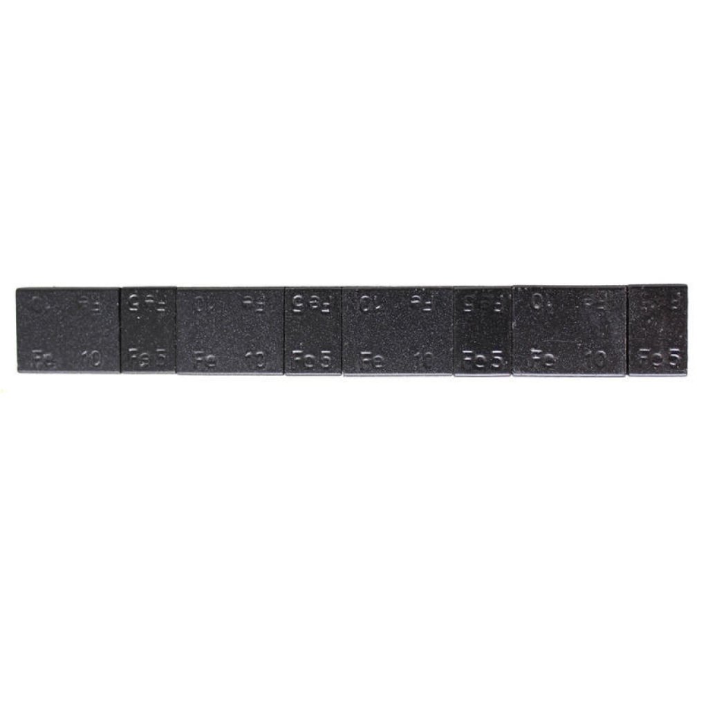 Ocelové samolepící vyvažovací závaží 4 x 5 g, 4 x 10 g, černé - F1389