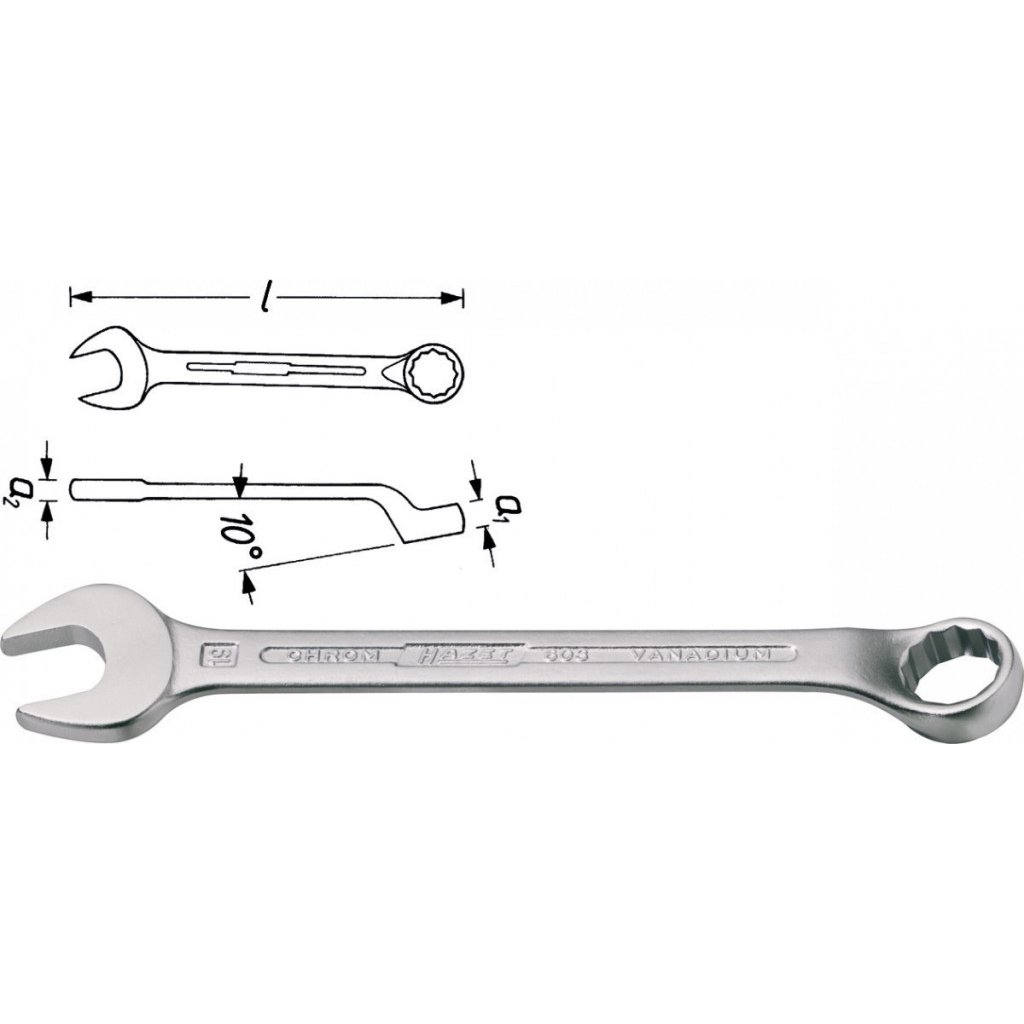 Očkoplochý klíč 10 mm, 603-10 Hazet - HA023691